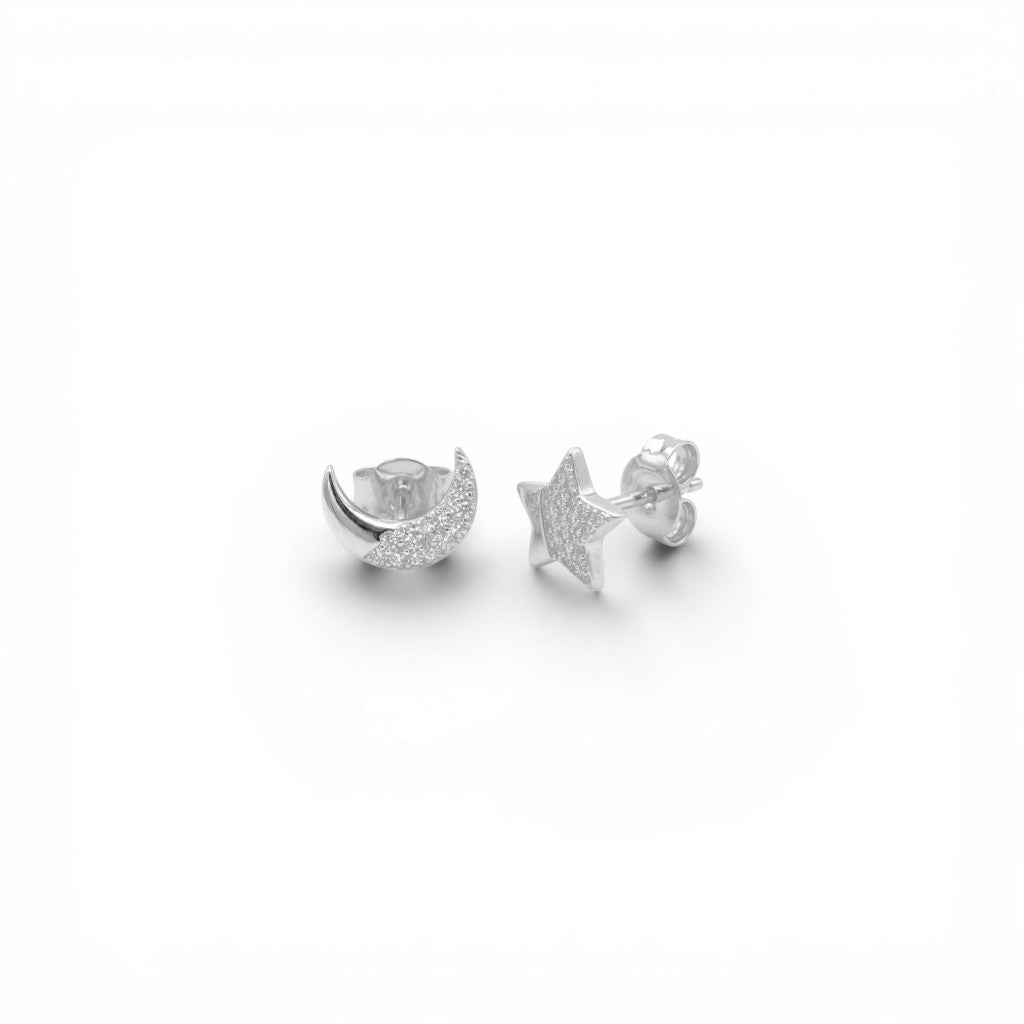 Orecchini Luna e Stella In Argento 925