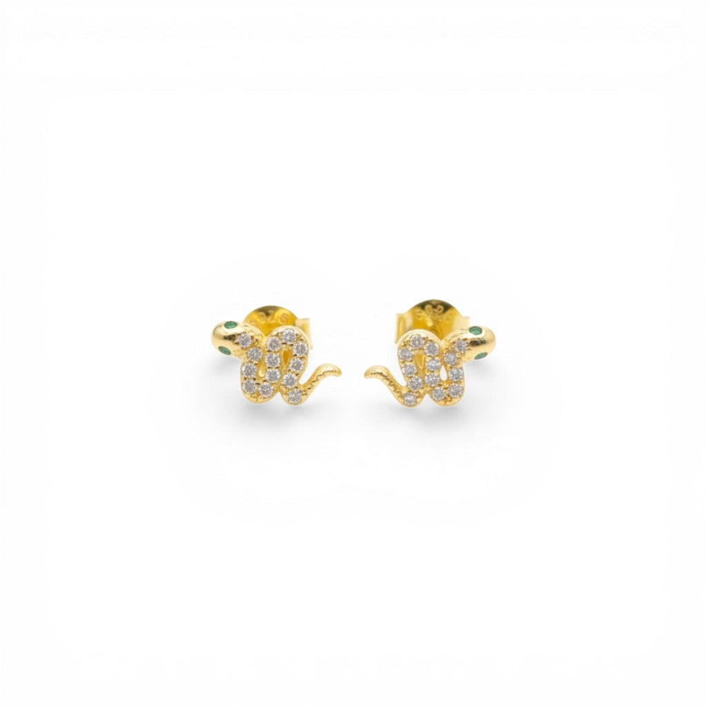 Orecchini Serpente Zirconati In Argento 925
