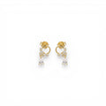 Orecchini Cerchietto con Pavé e Goccia Pendente In Argento 925