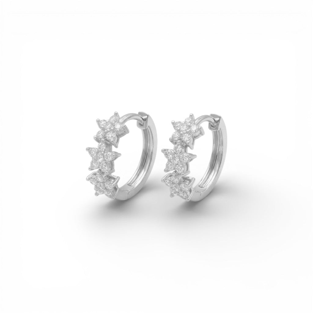 Orecchini Trilogia Floreale con Zirconi In Argento 925