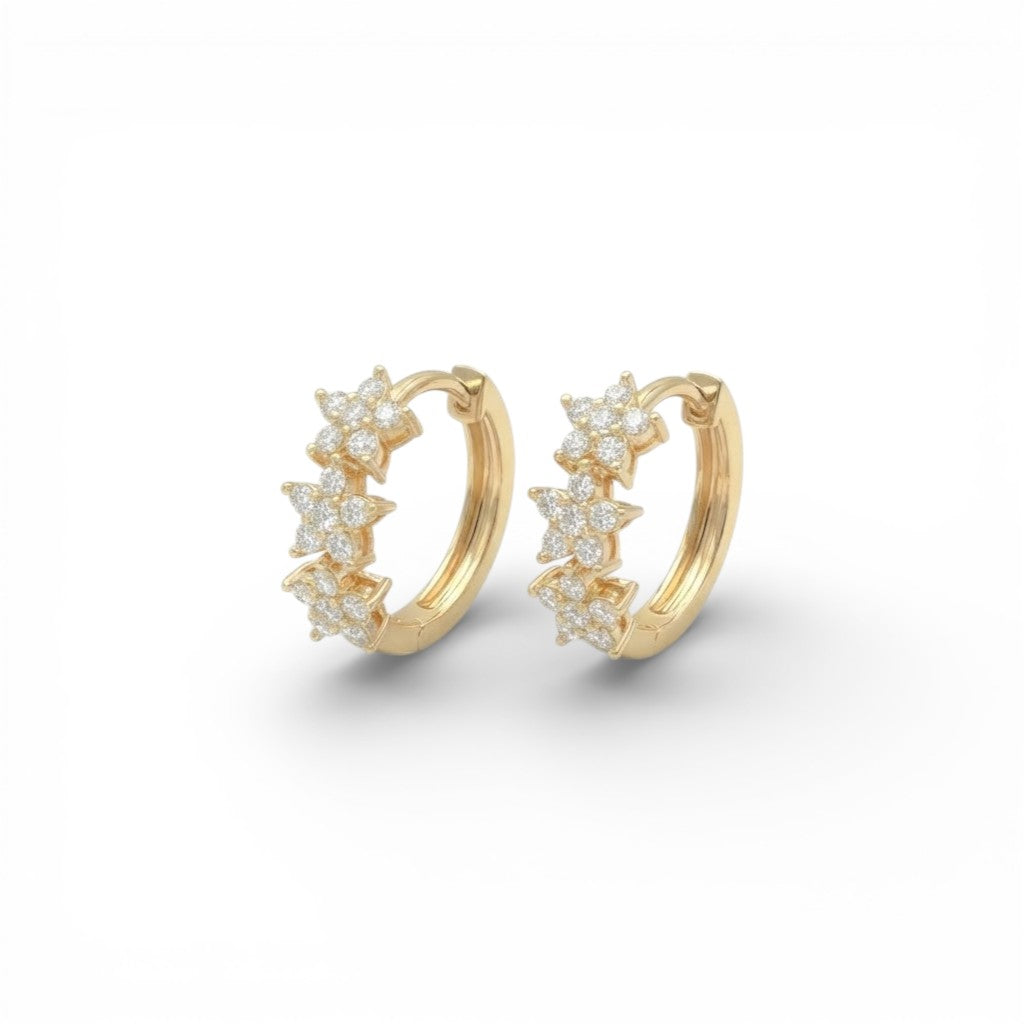 Orecchini Trilogia Floreale con Zirconi In Argento 925