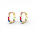 Orecchini Rainbow Sparkle con Pietre Multicolore In Argento 925