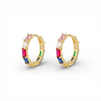 Orecchini Rainbow Sparkle con Pietre Multicolore In Argento 925