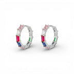Orecchini Rainbow Sparkle con Pietre Multicolore In Argento 925