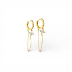 Orecchini Cascata Floreale Modello Sali e Scendi In Argento 925