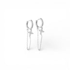 Orecchini Cascata Floreale Modello Sali e Scendi In Argento 925