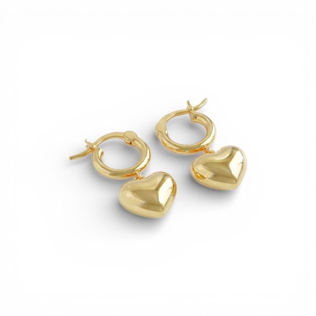 Orecchini Cuore Sospeso In Argento 925