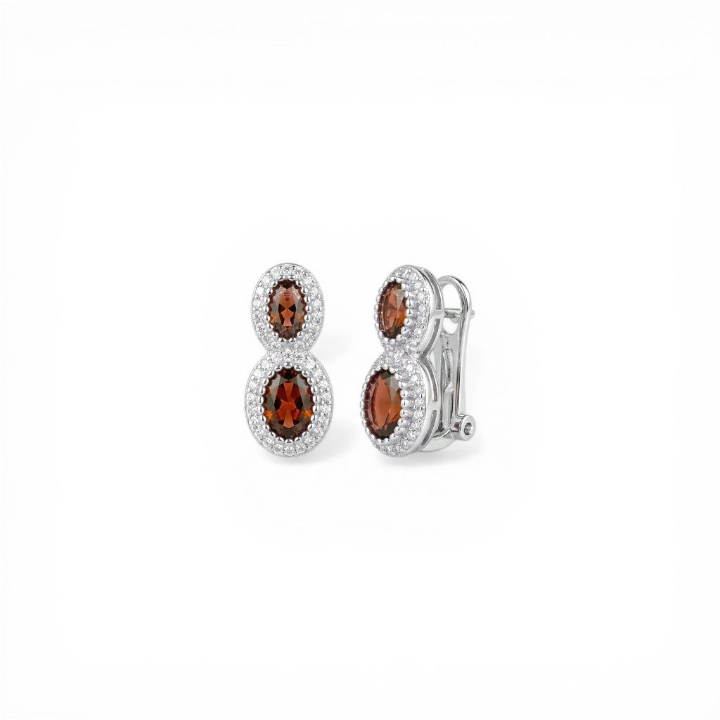 Orecchini Doppio Kate a Clip In Argento 925