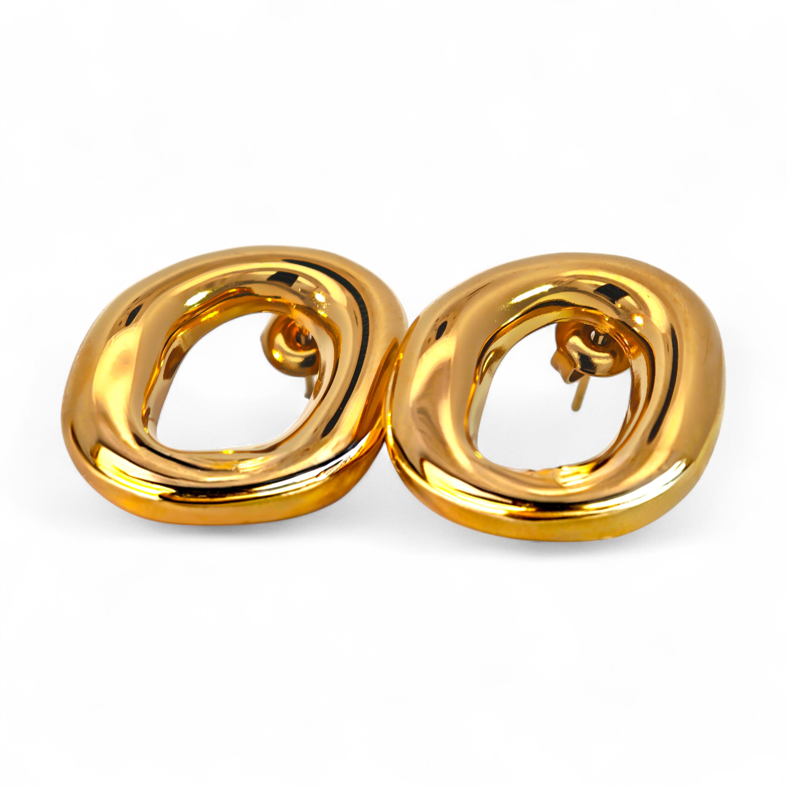 Orecchini a Lobo Bombati In Acciaio Inossidabile