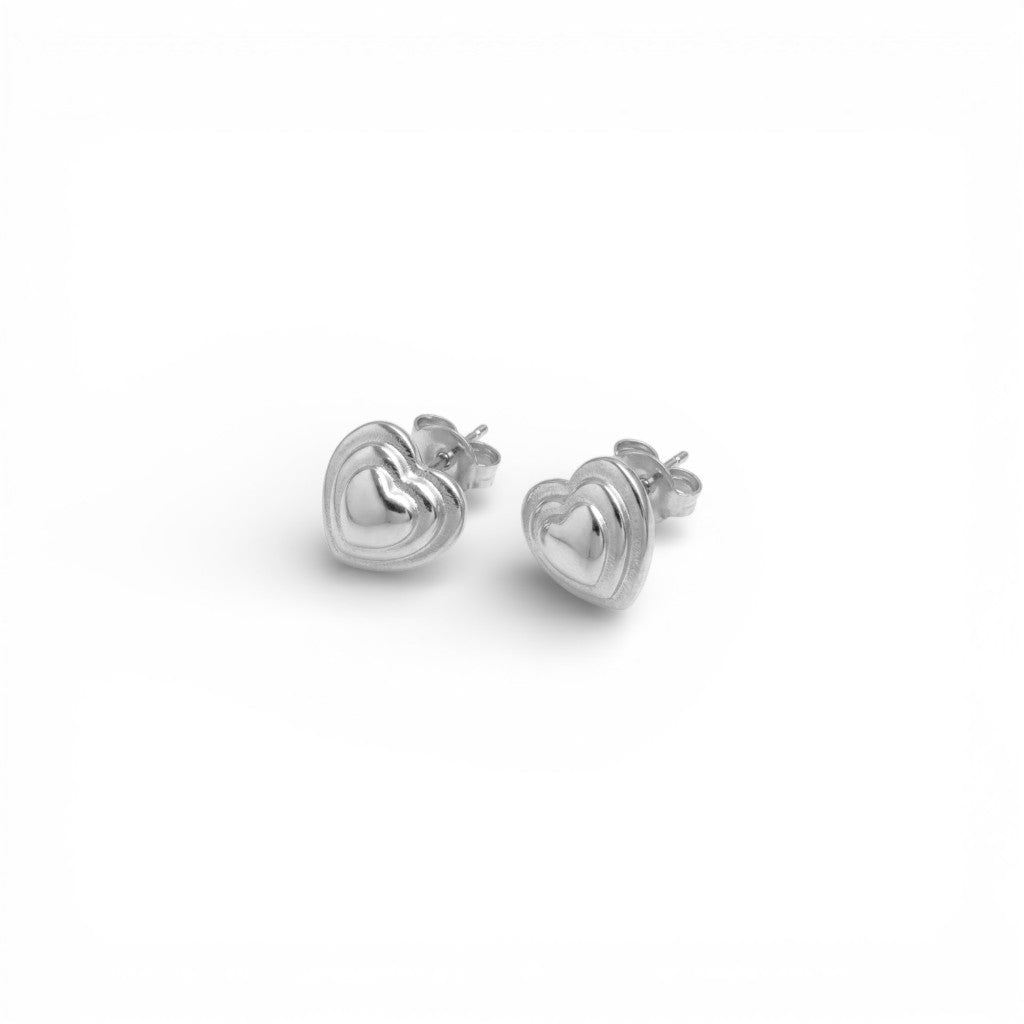 Orecchini Cuore Layered In Acciaio Inossidabile