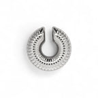 Ear Cuff Bold a Costine Croissant In Acciaio Inossidabile