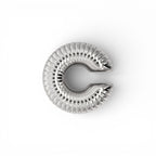 Ear Cuff Bold a Costine Croissant In Acciaio Inossidabile