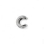 Ear Cuff Mini Bombato con Zirconi Incassati In Acciaio Inossidabile