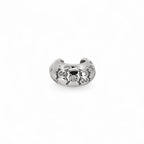 Ear Cuff Mini Bombato con Zirconi Incassati In Acciaio Inossidabile
