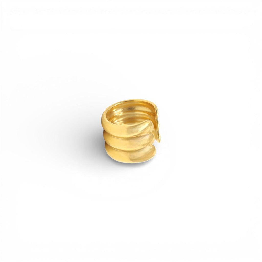 Ear Cuff Fasce Sinuose In Acciaio Inossidabile