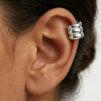 Ear Cuff Fasce Sinuose In Acciaio Inossidabile