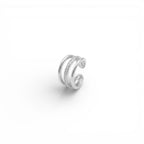 Ear Cuff Tripla Fascia con Zirconi In Acciaio Inossidabile