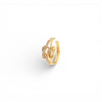 Ear Cuff Nodo con Zirconi In Acciaio Inossidabile