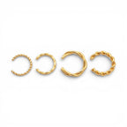 Set Ear Cuff Torchon In Acciaio Inossidabile