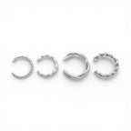 Set Ear Cuff Torchon In Acciaio Inossidabile