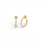 Orecchini Geometrici Bold con Pavé In Acciaio Inossidabile