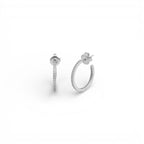 Orecchini Geometrici Bold con Pavé In Acciaio Inossidabile