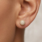 Orecchini Sfera in Pavé In Acciaio Inossidabile