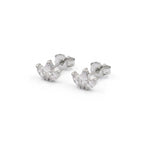 Orecchini Tiara di Zirconi Marquise In Acciaio Inossidabile