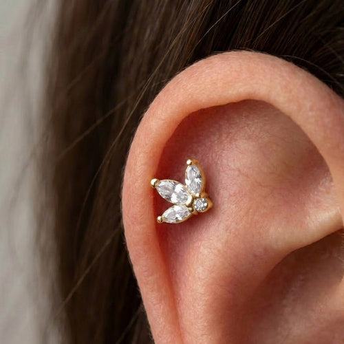 Piercing Trifoglio In Argento 925