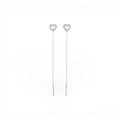 Orecchini Saliscendi Cuore Scintillante In Argento 925