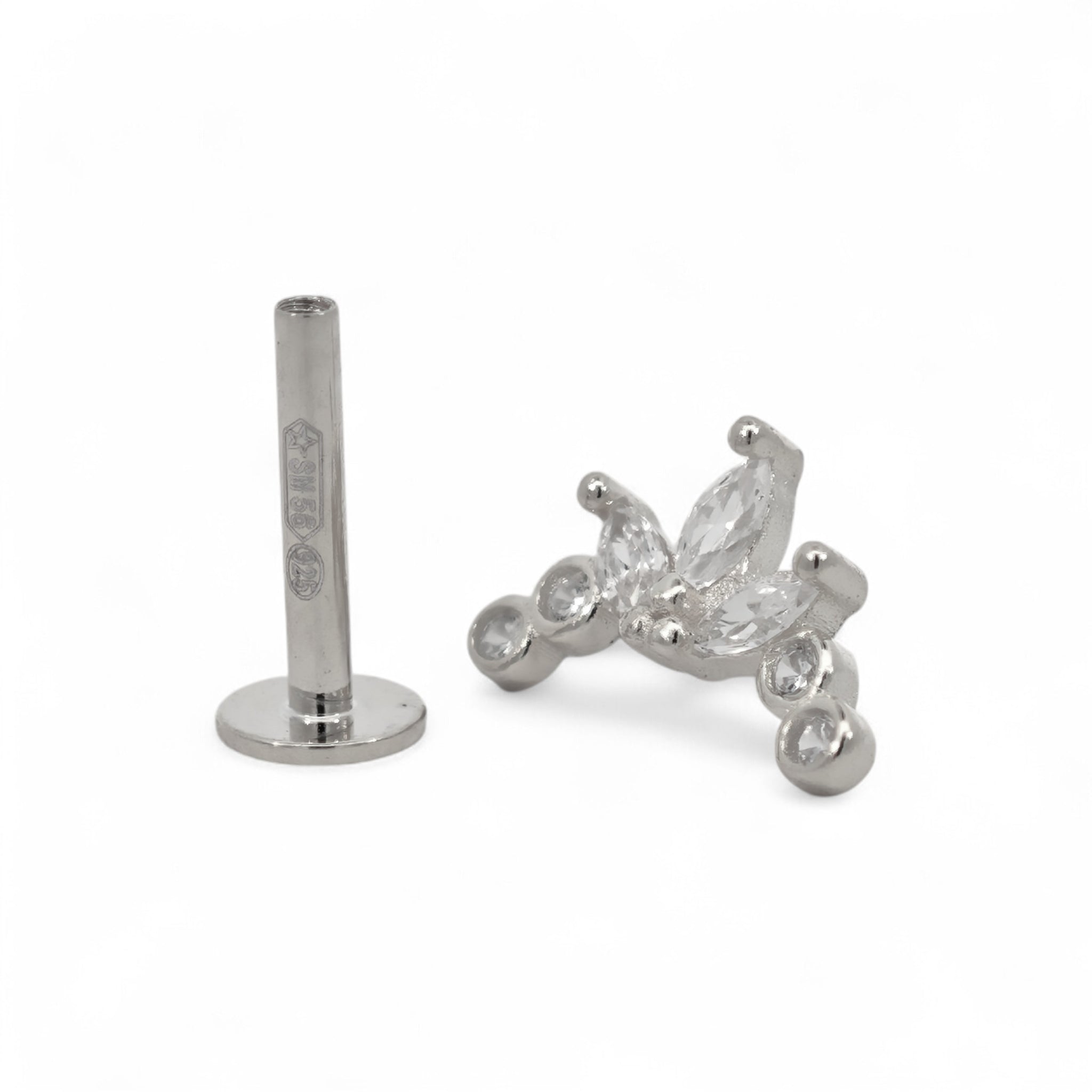Piercing Fiore Elegante Argento