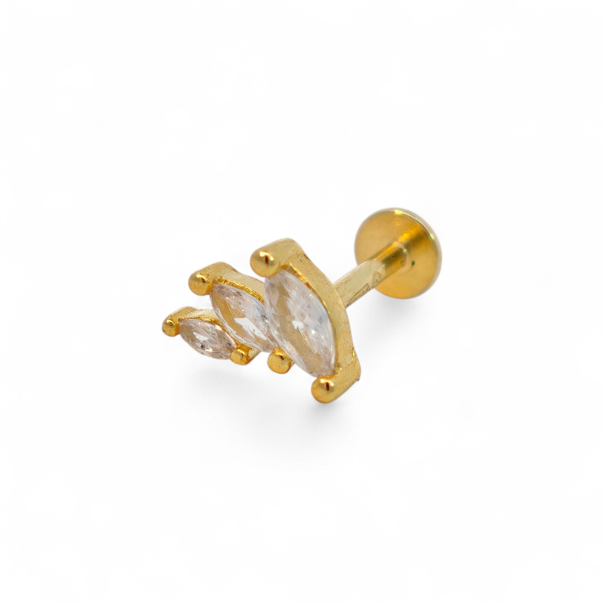 Piercing Tre Zirconi Marquise Argento