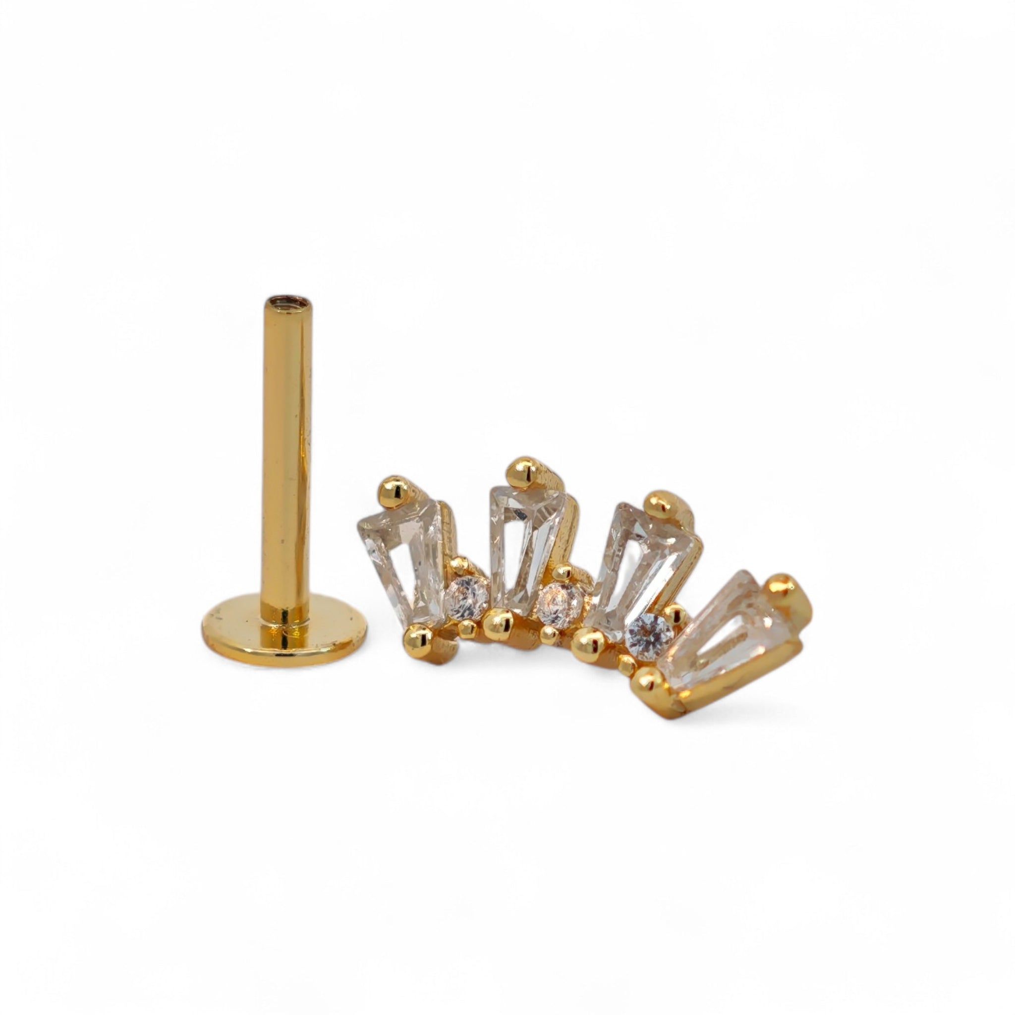 Piercing Corona Zirconi Argento