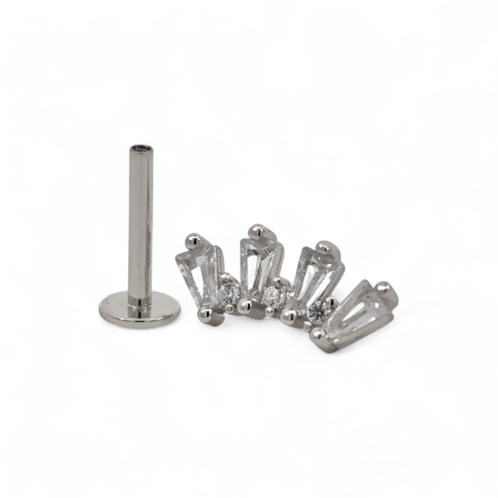 Piercing Corona Zirconi Argento