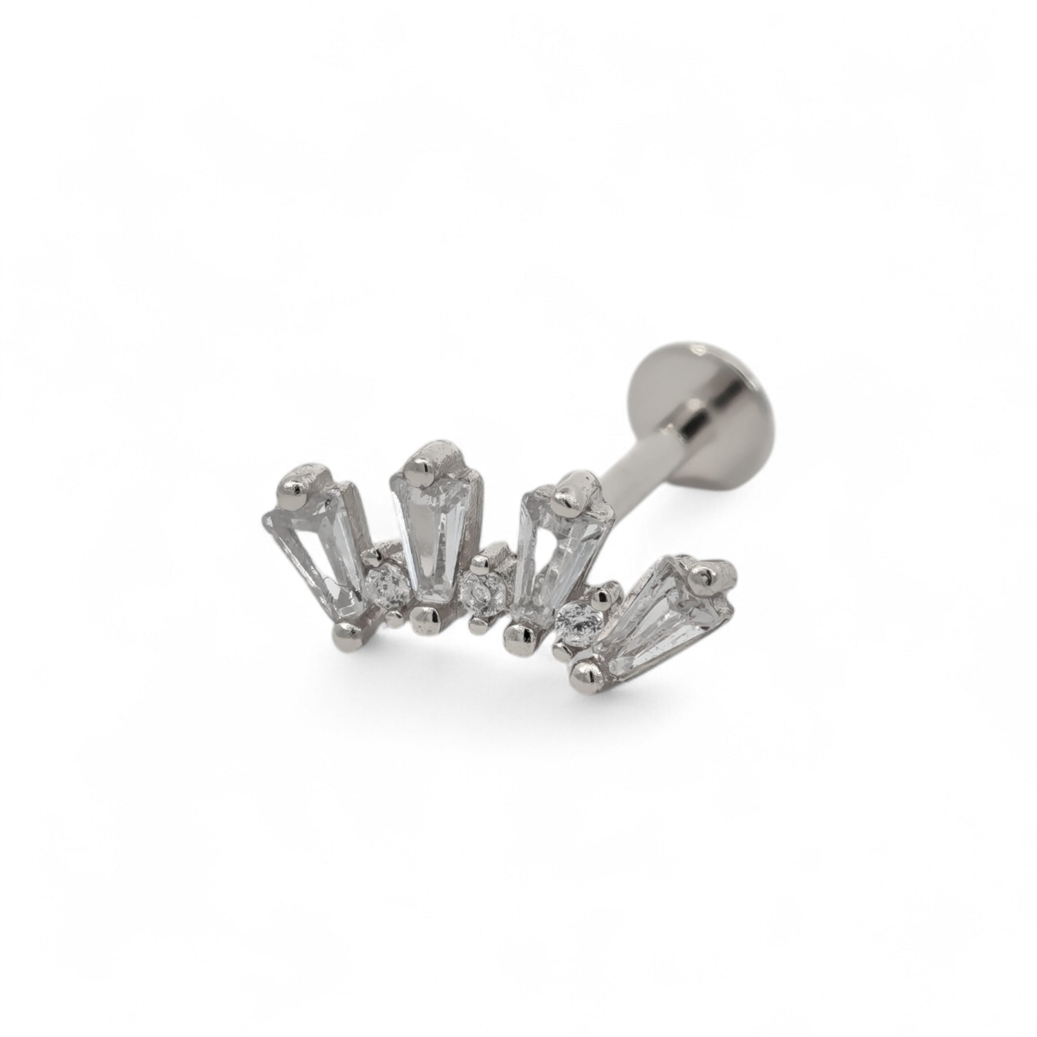 Piercing Corona Zirconi Argento