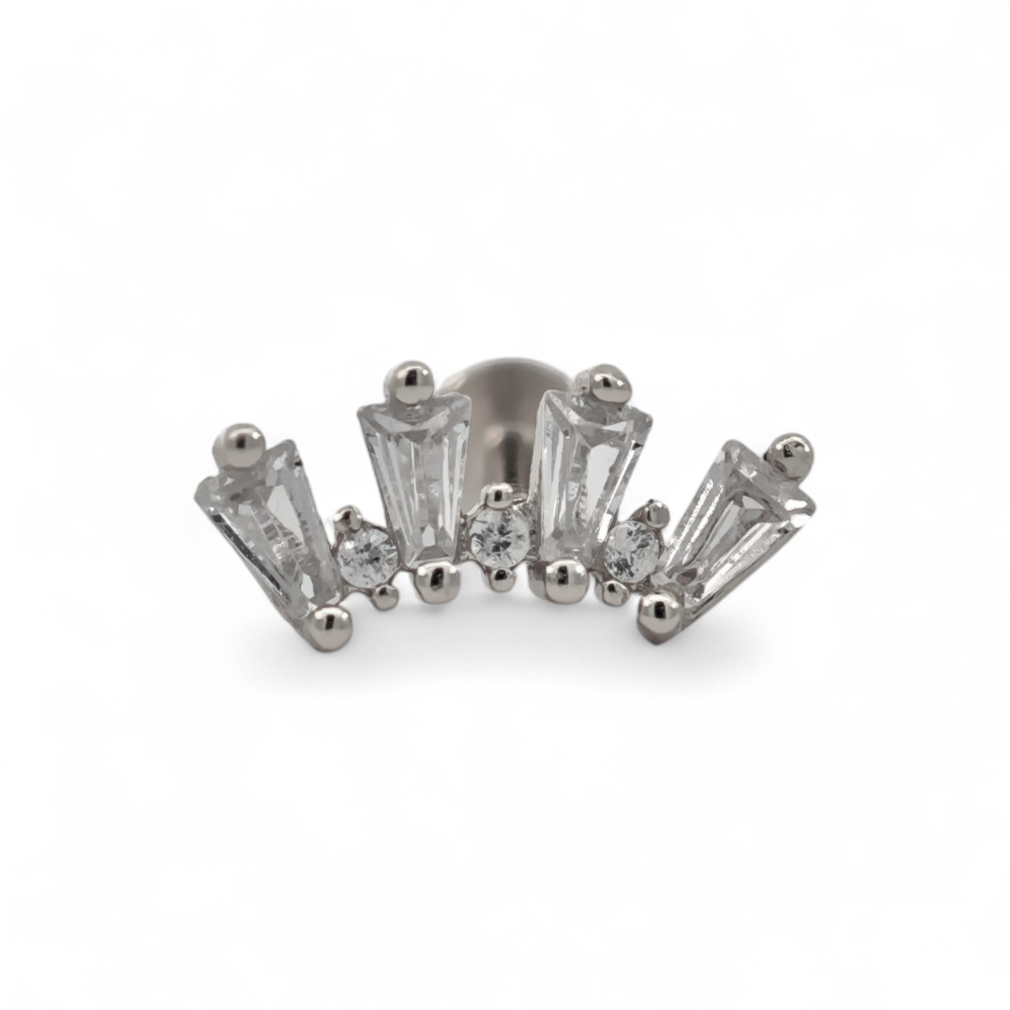 Piercing Corona Zirconi Argento