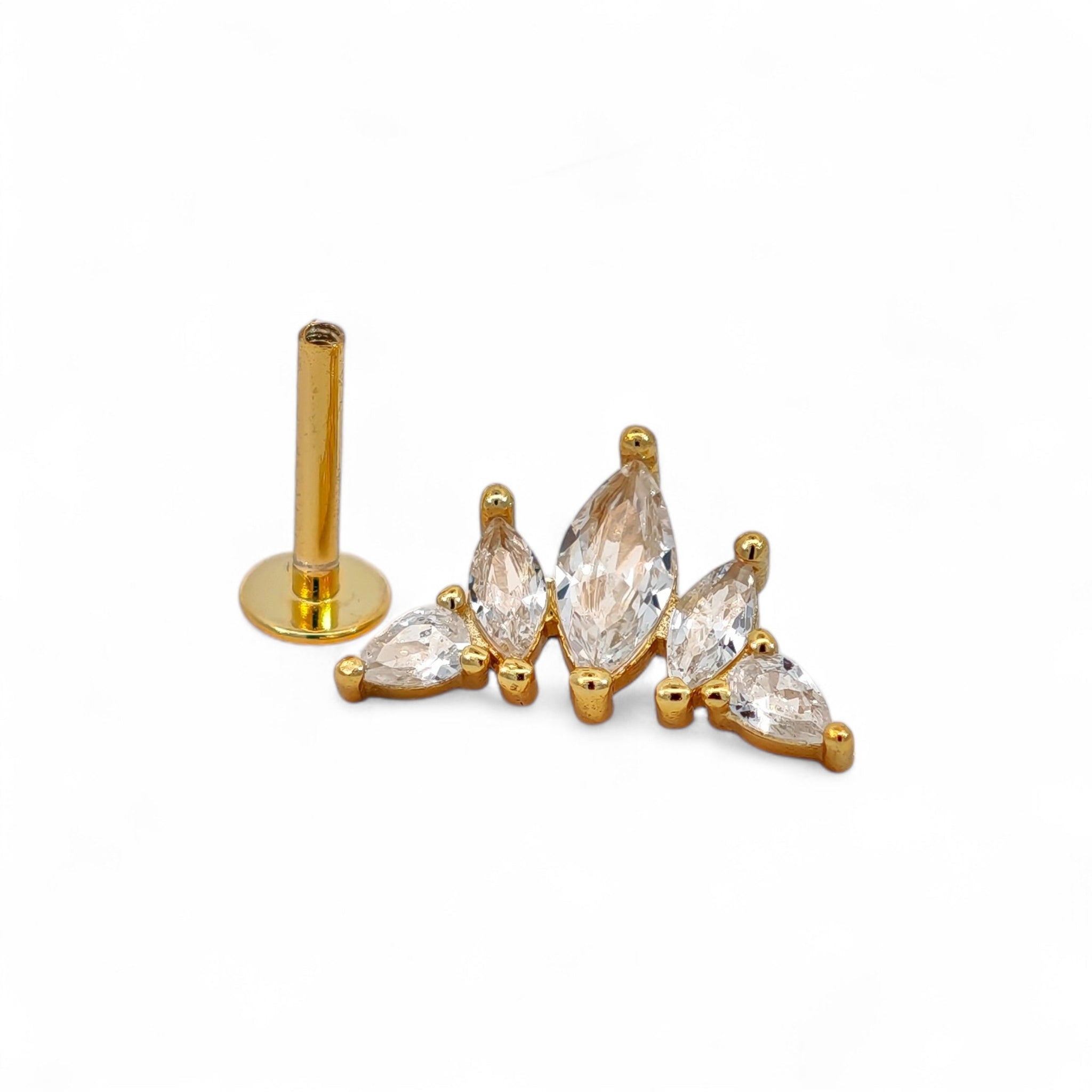 Piercing Corona Marquise Argento