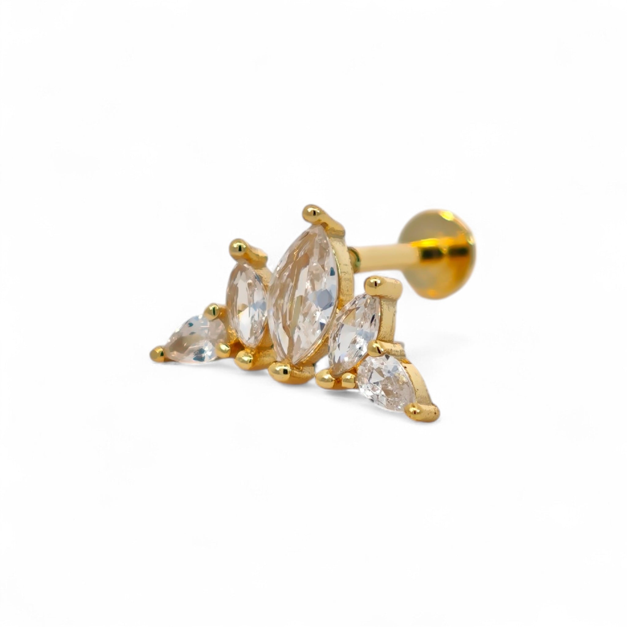 Piercing Corona Marquise Argento