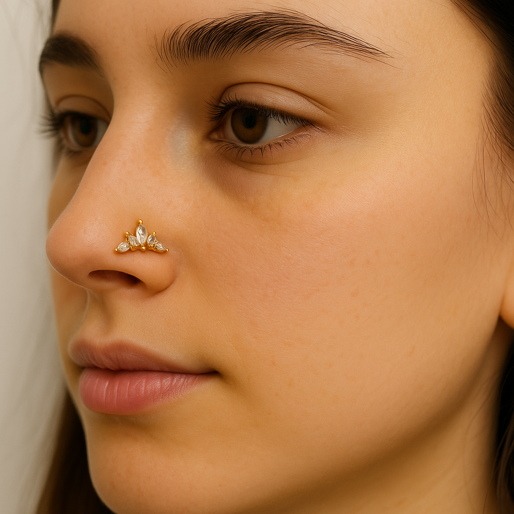 Piercing Corona Marquise Argento