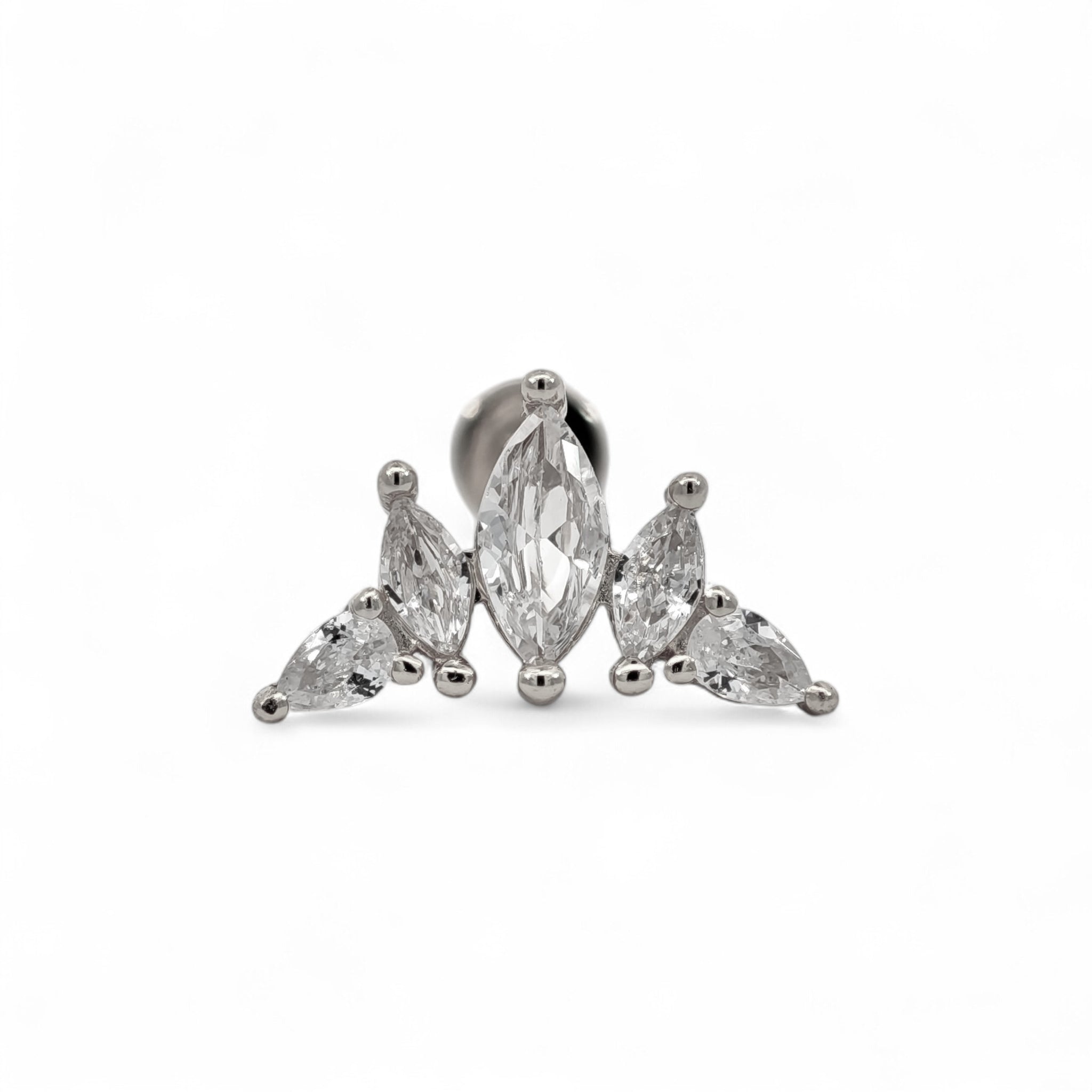 Piercing Corona Marquise Argento