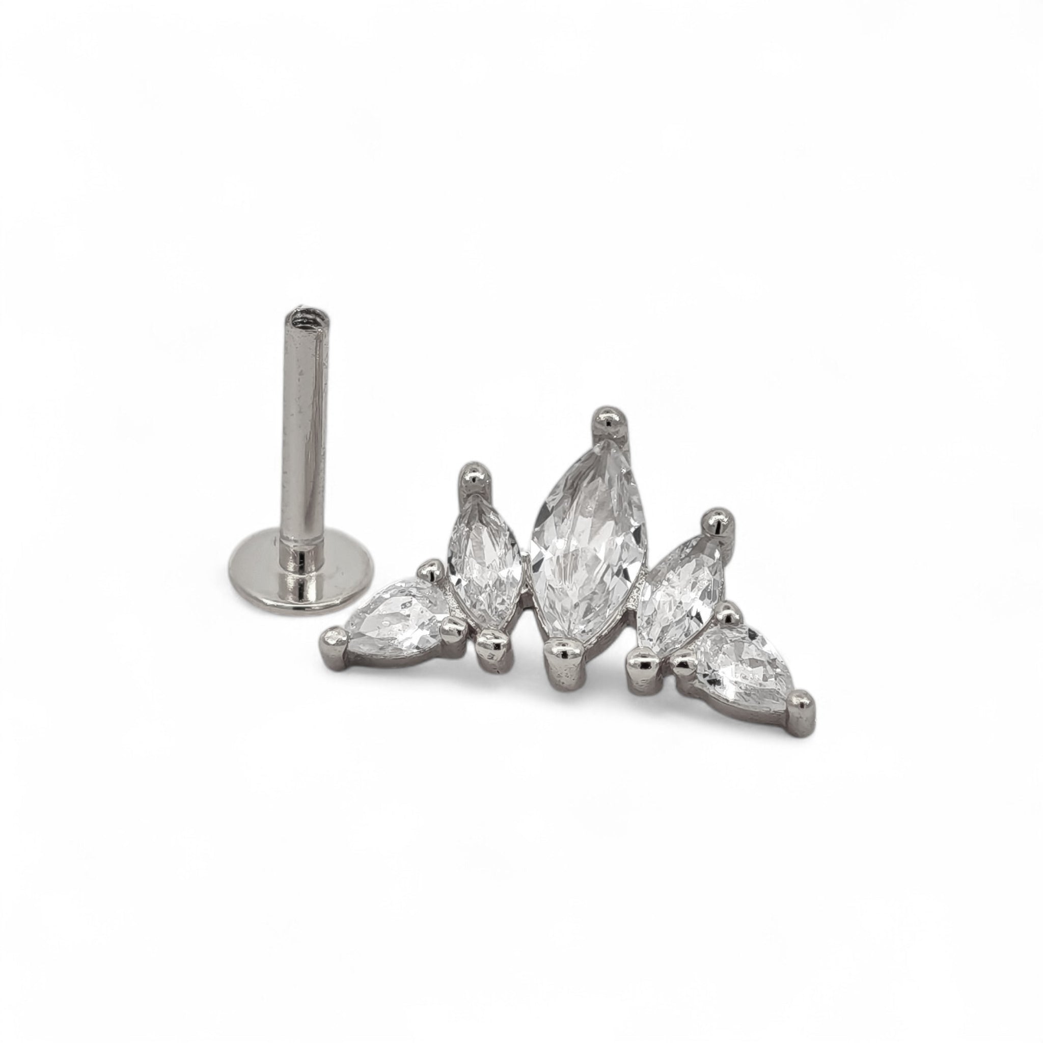Piercing Corona Marquise Argento