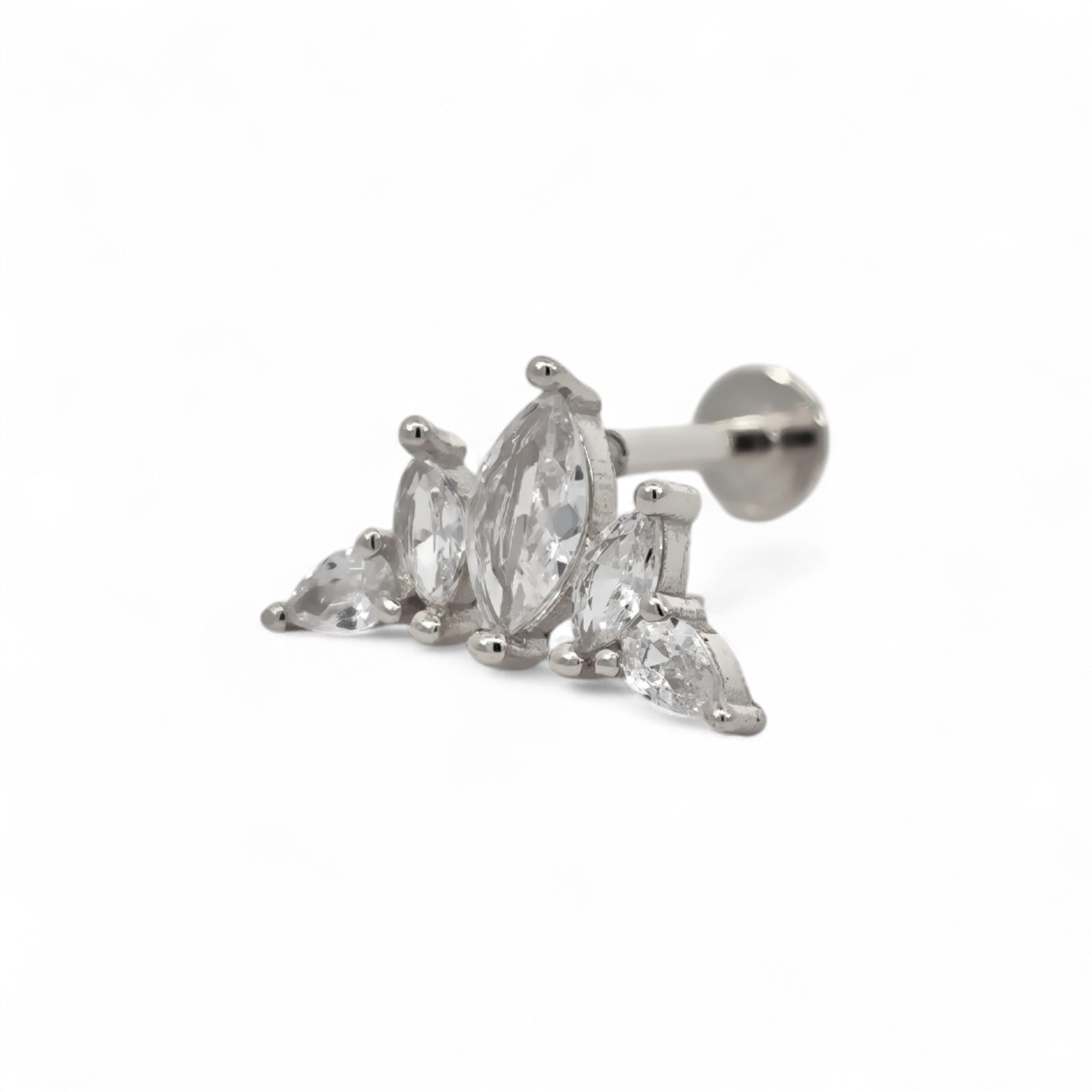Piercing Corona Marquise Argento