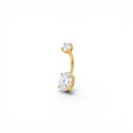 Piercing Banana Doppio Zircone In Titanio