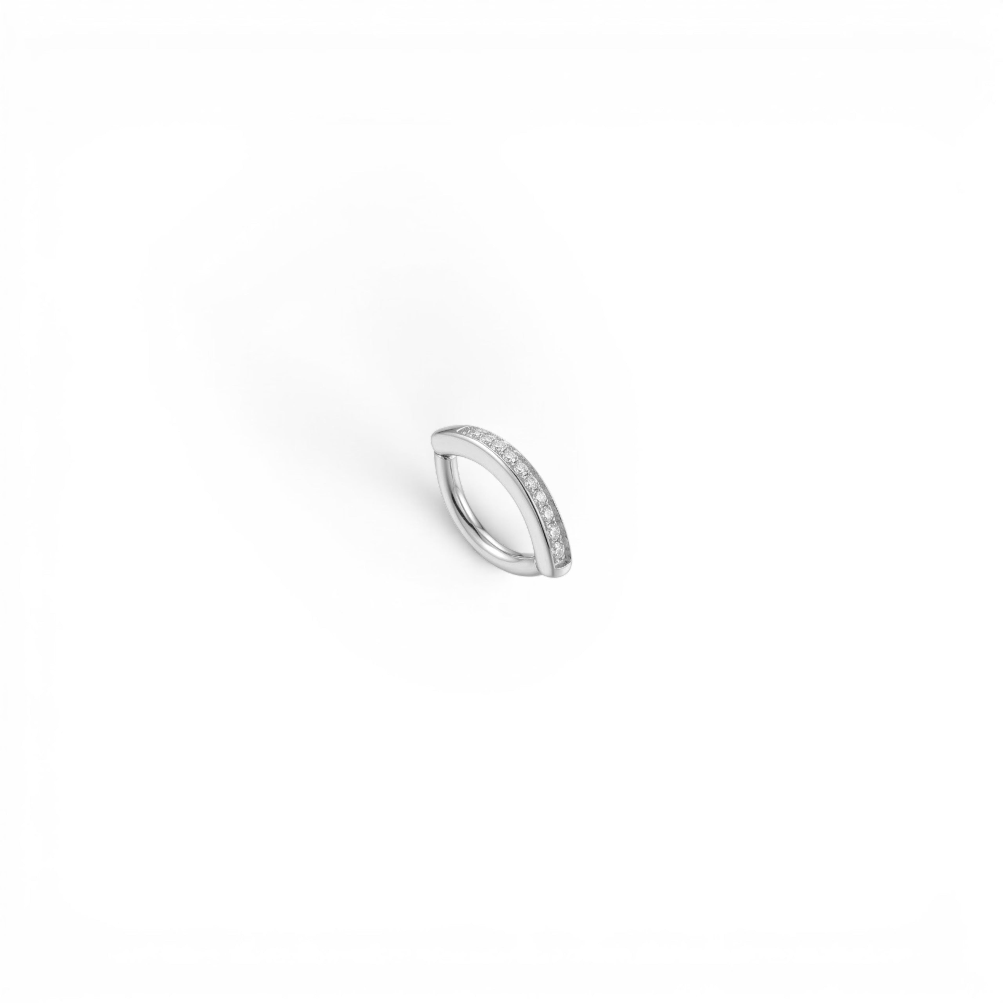 Piercing Ombelico Ovale con Brillanti In Titanio