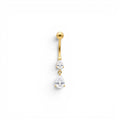 Piercing Banana con Doppia Goccia In Acciaio Inossidabile