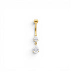 Piercing Banana con Doppia Goccia In Acciaio Inossidabile