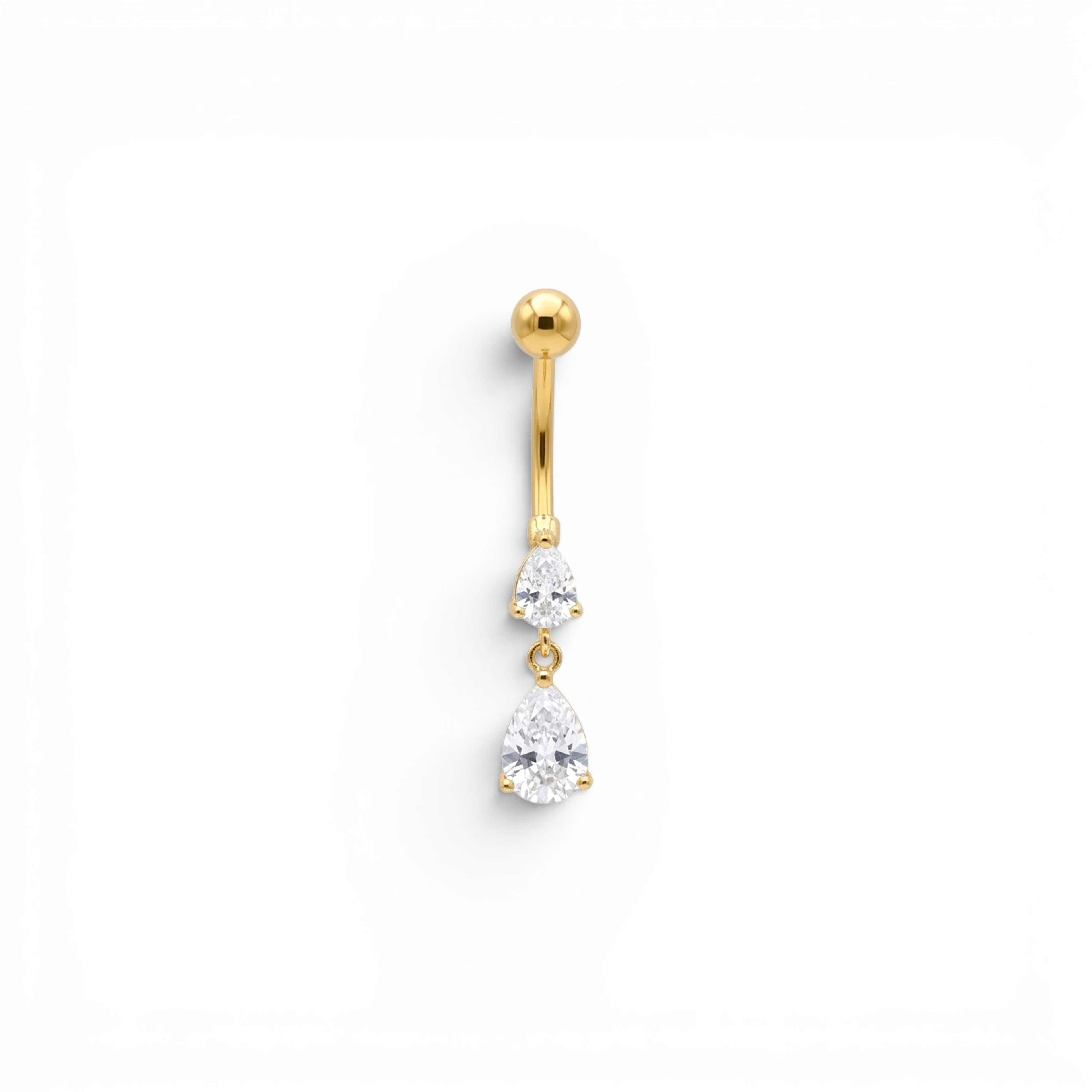 Piercing Banana con Doppia Goccia In Acciaio Inossidabile