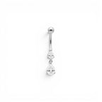Piercing Banana con Doppia Goccia In Acciaio Inossidabile