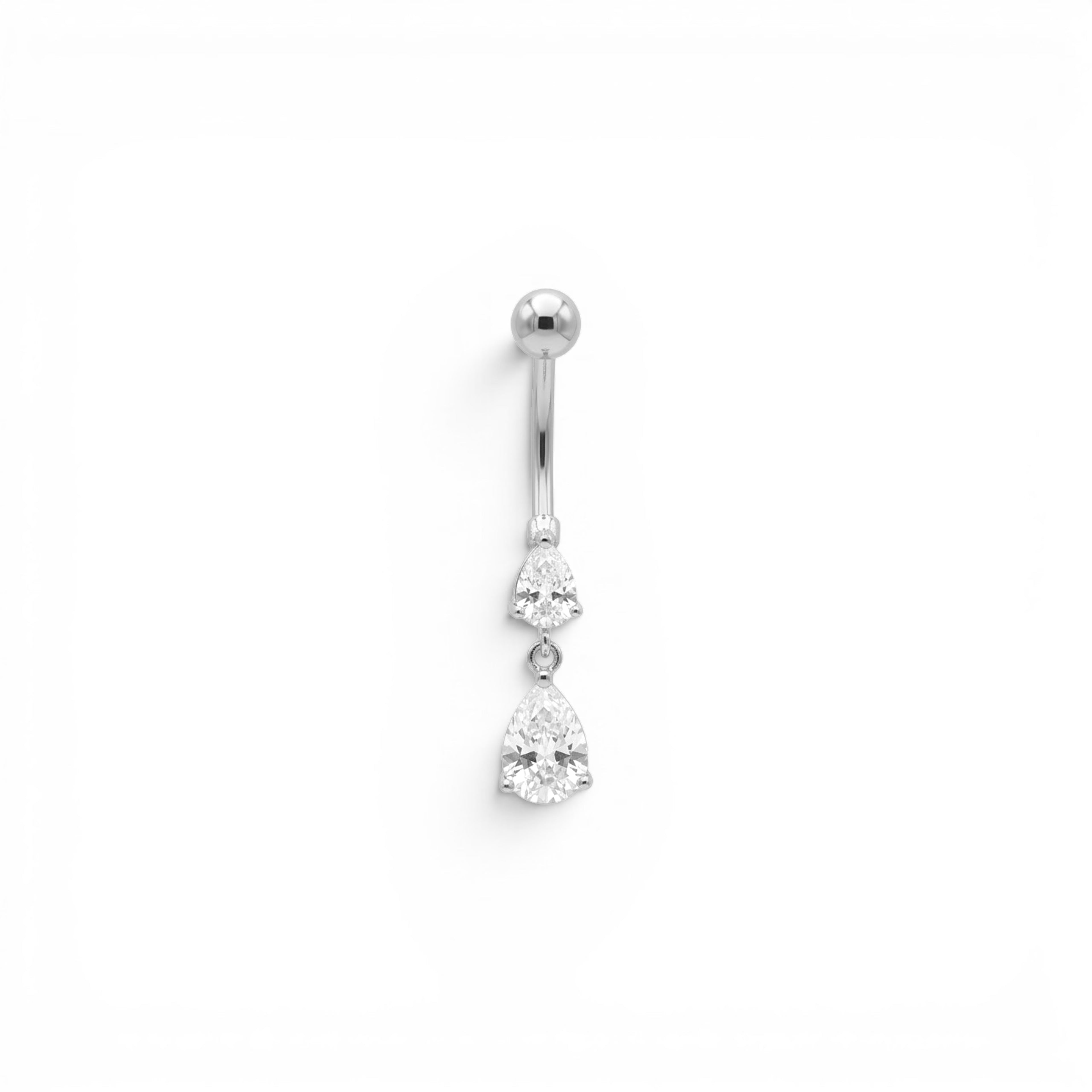 Piercing Banana con Doppia Goccia In Acciaio Inossidabile