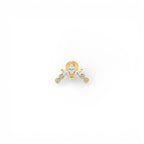 Piercing Trifoglio con Doppia Luce In Argento 925